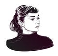 Audrey Hepburn vector illustration sketch style