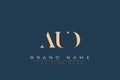 AUE abstract letter logo design Royalty Free Stock Photo
