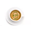 Organic Coffee Isolated with sign
