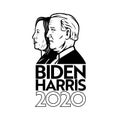 Democrat Joe Biden and Kamala Harris Presidential Election Ticket 2020 Retro Royalty Free Stock Photo