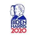 Democrat Joe Biden and Kamala Harris Presidential Election Ticket 2020 Retro Royalty Free Stock Photo