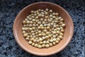 Food Dried peas or white vatana are Soak it in water Lokgram Kalyan