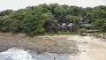 4 aug 20. Koh Samed Island, Thailand. Sea view resort on mountain cliff. Aerial view.