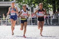 6 Aug `17 - London World Athletics Championships marathon: M Athare IND, H Wijavaratne SRI &V Khaplina UKR