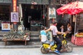 Aug 2013 - Pingyao, Shanxi, China - daily life scene in the South Street of Pingyao Royalty Free Stock Photo