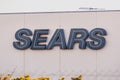 Aug 25, 2019 Pleasanton / CA / USA - Sears logo on the facade of one of their department stores; several Sears stores are