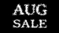 Aug Sale cloud text effect black isolated background