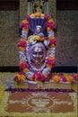 Shiva Lingam and Nagraja with floral Decoration for Shravan Somvar old Temple at Ghatkoper Mumbai Royalty Free Stock Photo