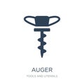 auger icon in trendy design style. auger icon isolated on white background. auger vector icon simple and modern flat symbol for