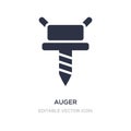 auger icon on white background. Simple element illustration from Tools and utensils concept