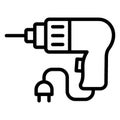 Auger Isolated Vector Icon fully editable Royalty Free Stock Photo