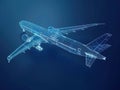 Augmented Reality Airplane Jet Engine Simulation. Advanced Industry Research and Development. Airplane visualization