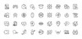 Augmented reality, Cobalamin vitamin and Social distancing line icons pack. For web app. Line icons. Vector
