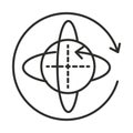 Augmented reality 360 degree rotation axis line style