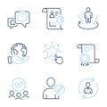 Augmented reality, Edit user and Ranking star icons set. Report, Person info and Like signs. Vector Royalty Free Stock Photo