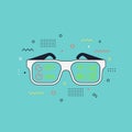 Augmented Reality Glasses with Digital Interface Display Royalty Free Stock Photo