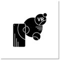 Augmented reality glyph icon Royalty Free Stock Photo