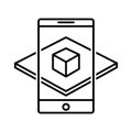 Augmented reality icon, vector illustration