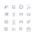 Augmented Reality line icons collection. Immersive, Interactive, Holographic, Pier, Innovative, Futuristic, Virtual