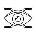 Augmented reality  Line Style vector icon which can easily modify or edit Royalty Free Stock Photo