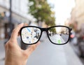 Augmented Reality Navigation Through Smart Glasses Royalty Free Stock Photo