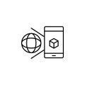 Augmented reality, object, camera, mobile icon. Element of augmented reality ico