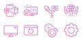 Augmented reality, Recovery internet and Web system icons set. Vector