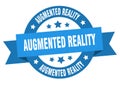 augmented reality round ribbon isolated label. augmented reality sign. Royalty Free Stock Photo
