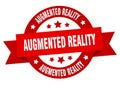 augmented reality round ribbon isolated label. augmented reality sign. Royalty Free Stock Photo