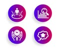 Augmented reality, Search and Safe time icons set. Loyalty star sign. Virtual reality, Analytics, Management. Vector