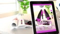 Augmented reality shopping concept illustration Royalty Free Stock Photo