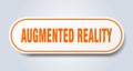 augmented reality sign. rounded isolated button. white sticker Royalty Free Stock Photo
