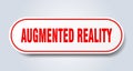 augmented reality sign. rounded isolated button. white sticker Royalty Free Stock Photo