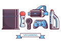 Augmented Virtual Reality Gaming Icons Royalty Free Stock Photo