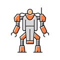 augmenting robot color icon vector illustration