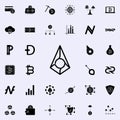 augur debit card icon. Crypto currency icons universal set for web and mobile
