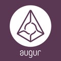 Augur REP blockchain cripto currency vector logo
