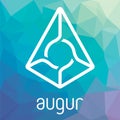 Augur REP blockchain cripto currency vector logo Royalty Free Stock Photo