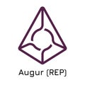 Augur REP. Vector illustration crypto coin icon Royalty Free Stock Photo