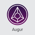 Augur - Virtual Currency Web Icon. Royalty Free Stock Photo