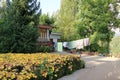 August 22 2023 - Arslanbob, Kyrgyzstan, Central Asia: houses and the everday life of the people in a small village