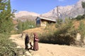 August 22 2023 - Arslanbob, Kyrgyzstan, Central Asia: houses and the everday life of the people in a small village