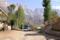 August 22 2023 - Arslanbob, Kyrgyzstan, Central Asia: houses and the everday life of the people in a small village