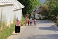 August 21 2023 - Arslanbob, Kyrgyzstan, Central Asia: Life on streets in the small village