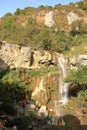 August 21 2023 - Arslanbob, Kyrgyzstan, Central Asia: People at the so-called \'small waterfall\'