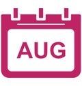 August, aug Special Event day Vector icon that can be easily modified or edit. Royalty Free Stock Photo