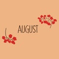 August background with rowan branches Royalty Free Stock Photo