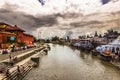 August 18, 2014 - Bagmati river in Kathmandu, Nepal Royalty Free Stock Photo