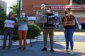 August 13, 2020 Balti Moldova Protest of journalists in support of colleagues from Belarus. Media against violence