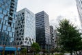 Barcode Project of The Opera Quarter - modern architecture of Oslo. August 2019 Royalty Free Stock Photo